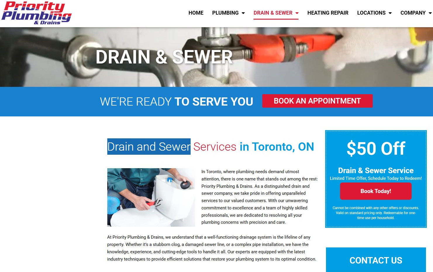 Priority Plumbing & Drains